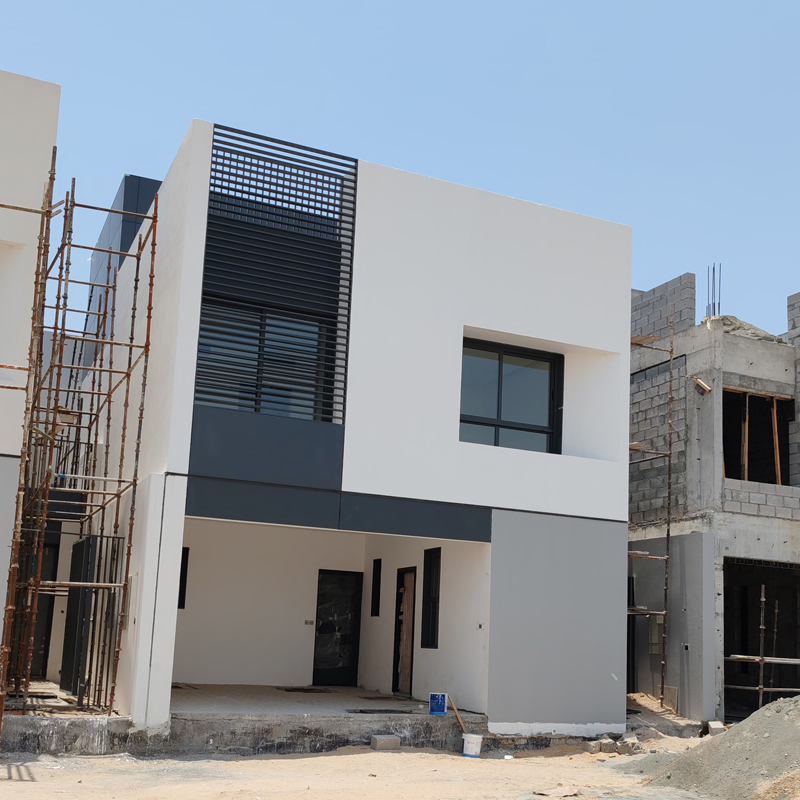 Under,Construction,House,Or,Villa's,,Villa's,With,Concreate,Block,Or Under construction House or Villa's, Villa's with Concreate Block or bricks, Exterior view of 02 story under construction house with modern design, under construction Home or house House or Villa's, V